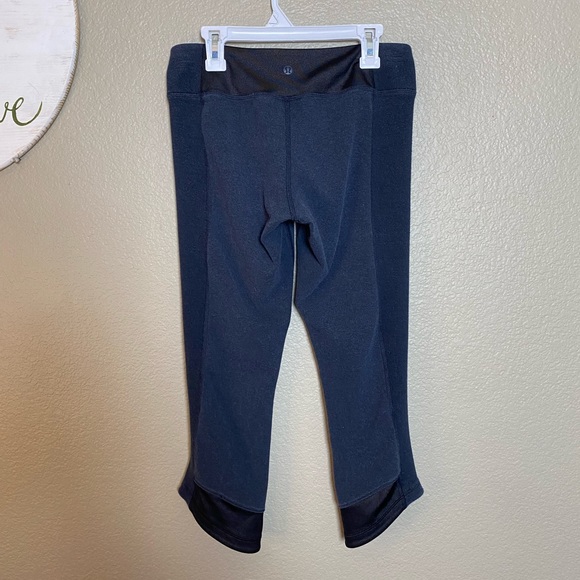Lululemon Cotton Ribbed Spandex Insert Crop Leggings - Picture 7 of 12